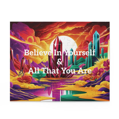 "Believe In Yourself & All That You Are" - Vibrant & Colorful Inspiring Puzzle - (120, 252, 500-Piece)