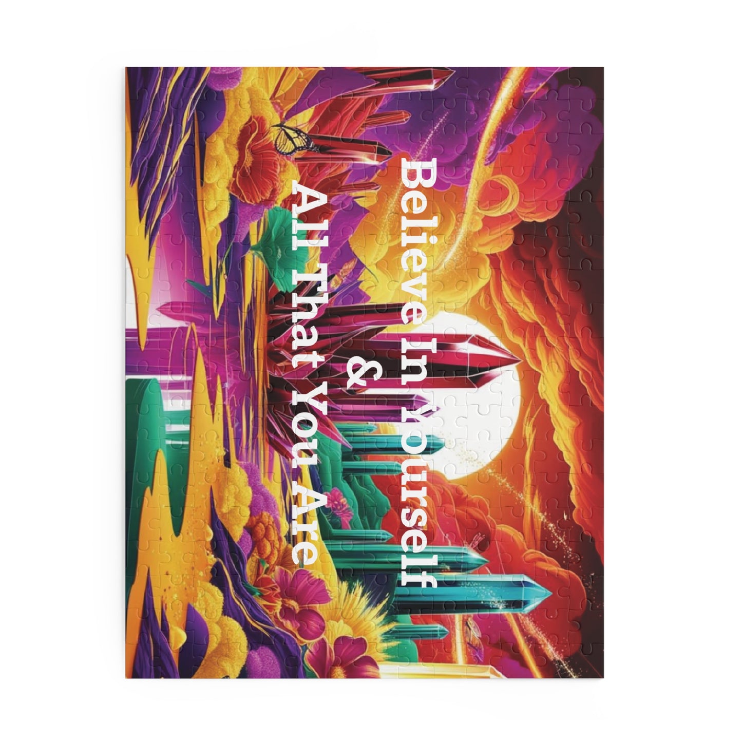 "Believe In Yourself & All That You Are" - Vibrant & Colorful Inspiring Puzzle - (120, 252, 500-Piece)