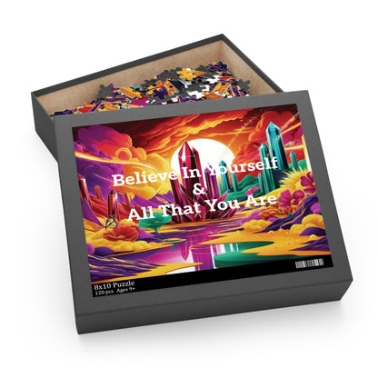 "Believe In Yourself & All That You Are" - Vibrant & Colorful Inspiring Puzzle - (120, 252, 500-Piece)